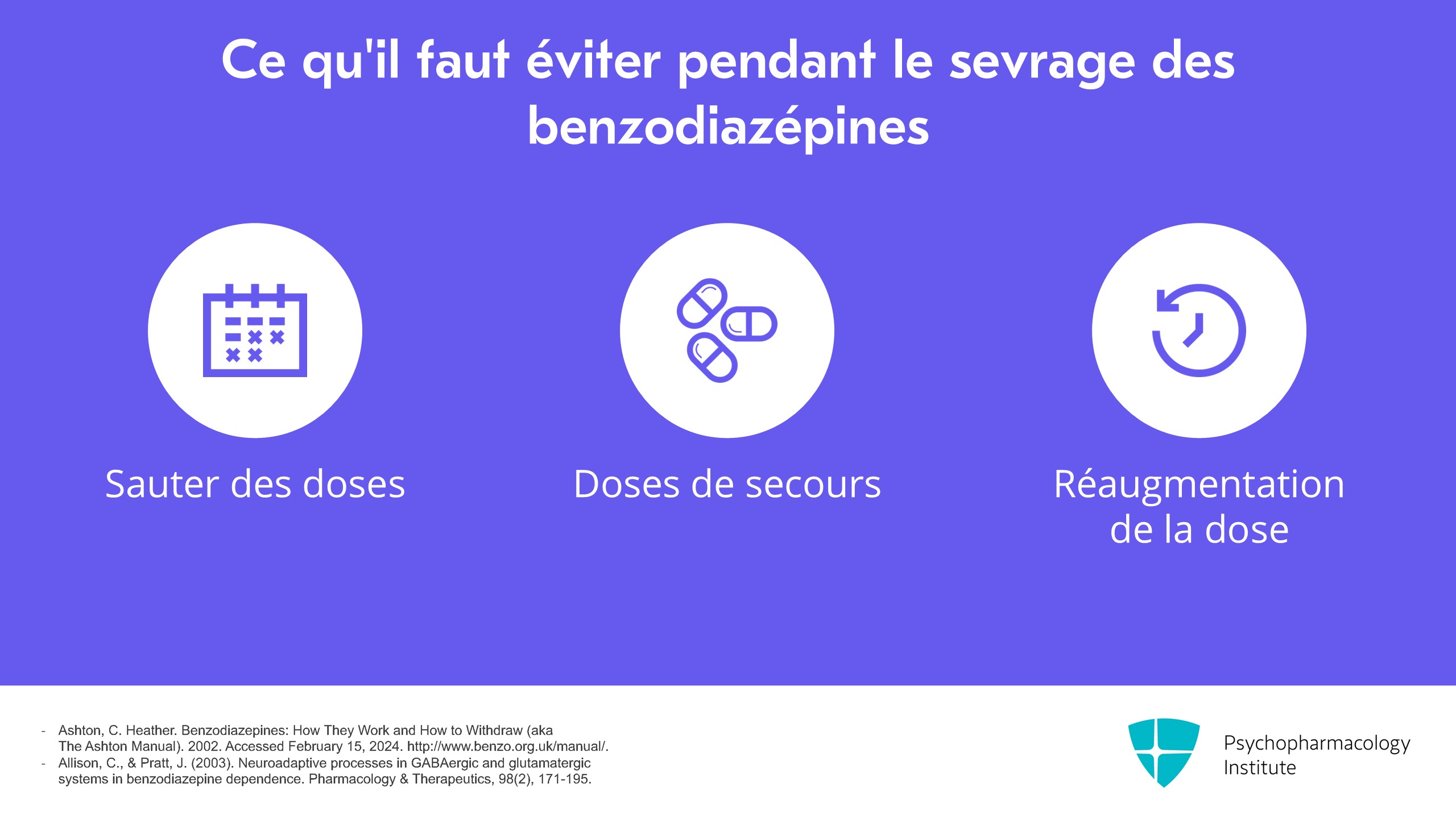Comprendre les principes de l'arrêt progressif des benzodiazépines — free download