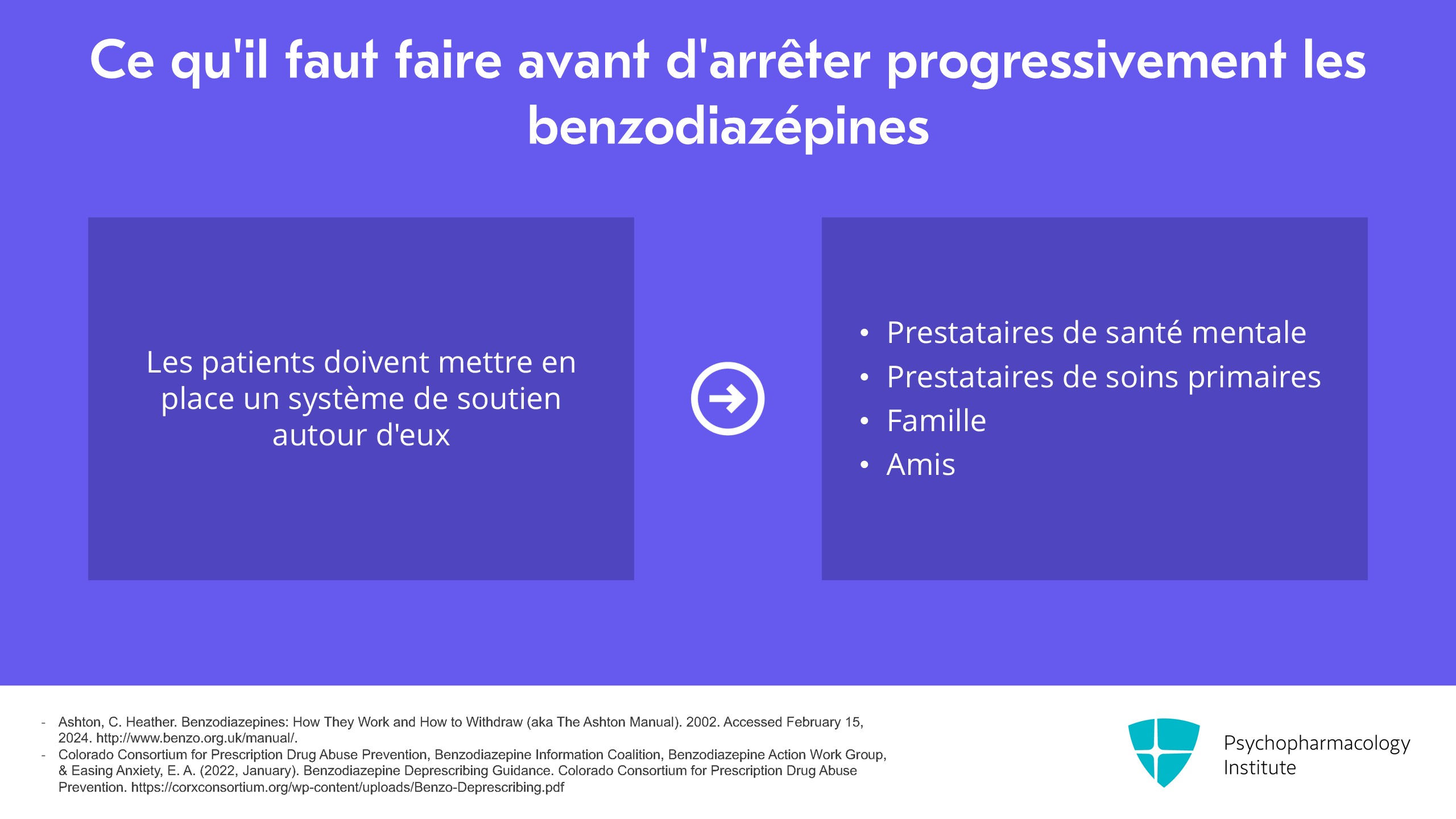 Comprendre les principes de l'arrêt progressif des benzodiazépines — free download
