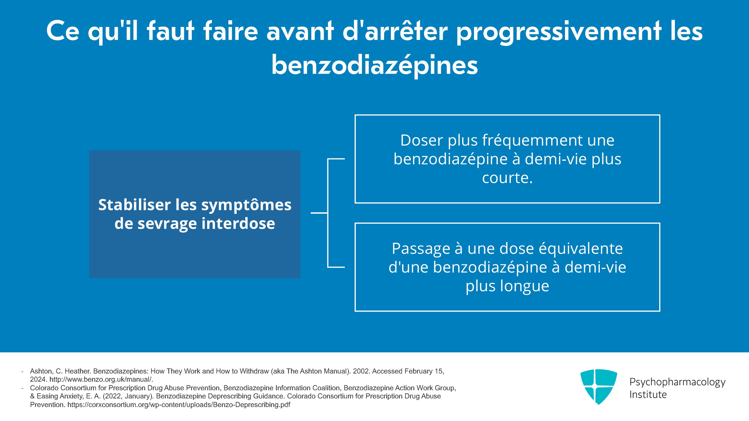 Comprendre les principes de l'arrêt progressif des benzodiazépines — free download